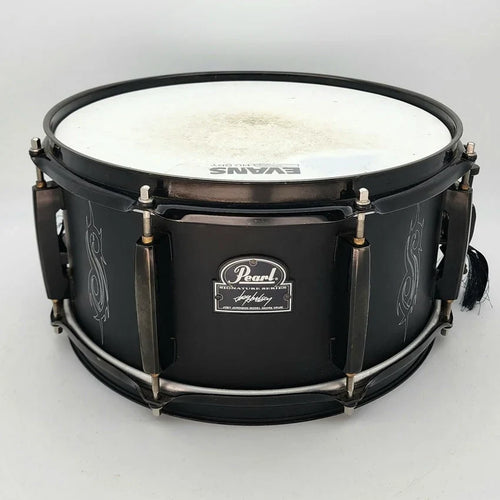 Used Pearl Joey Jordison Snare Drum 13x6.5 Matte Black - Fair
