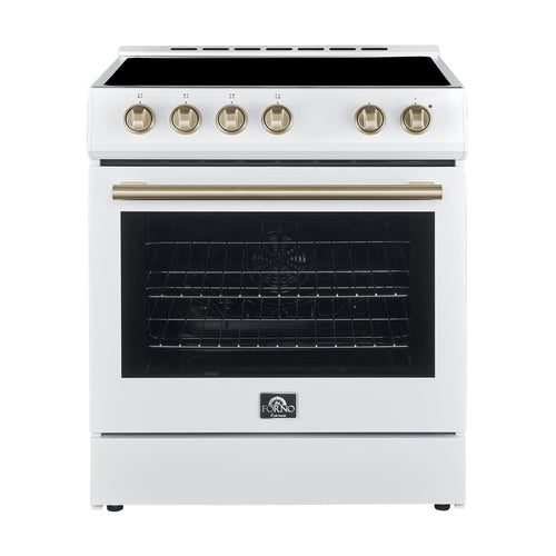 FORNO Espresso Leonardo Electric Range 76.2cm 141.6L White FFSEL6012-30WHT