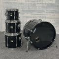 Used Yamaha Stage Custom 5pc Drum Set Transparent Black w/Mounts - Fair